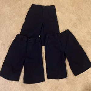 3 pair of boys French Toast navy shorts